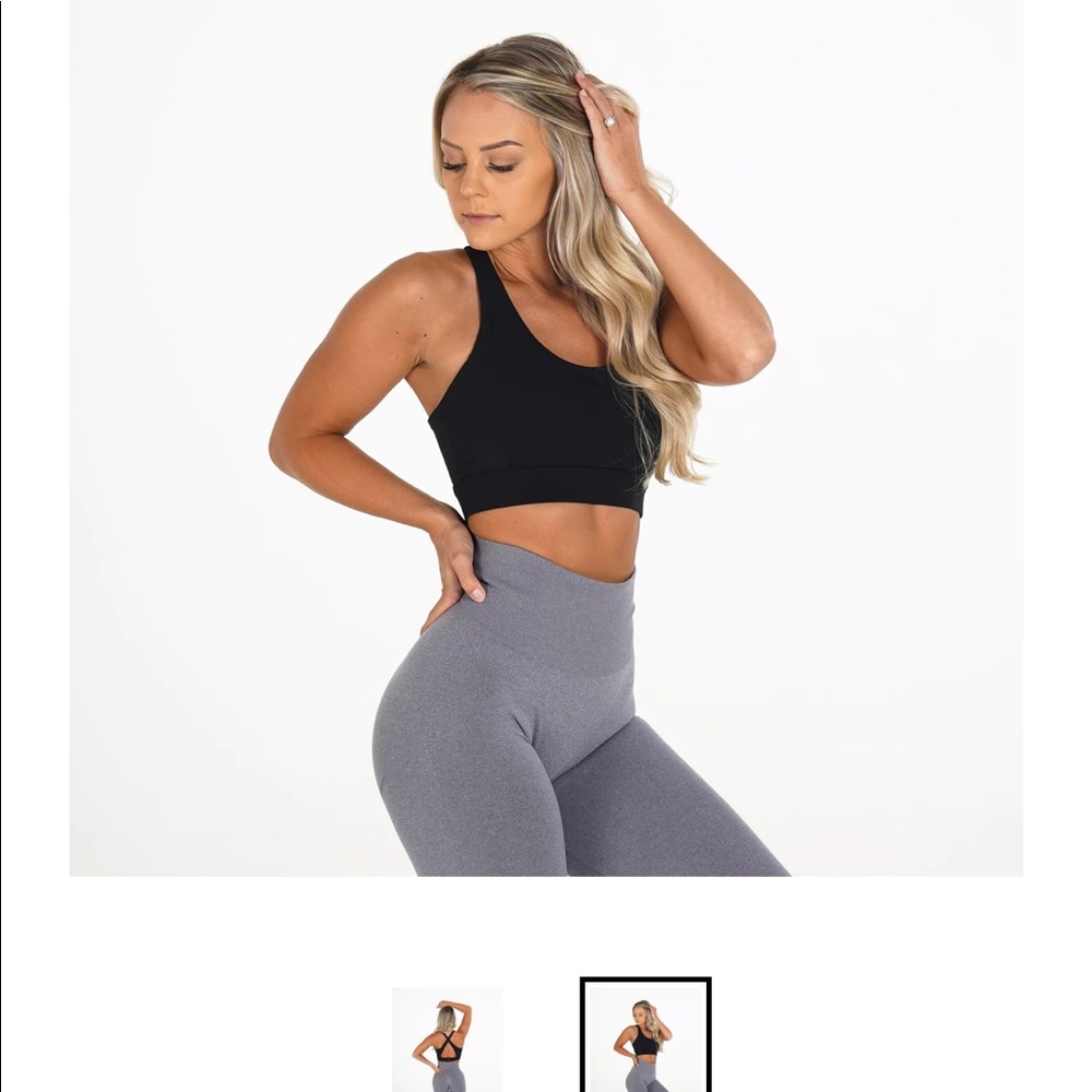 NVGTN black reveal sports bra